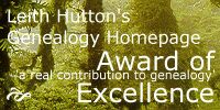 Leith Hutton's Genealogy Homepage Award of Excellence